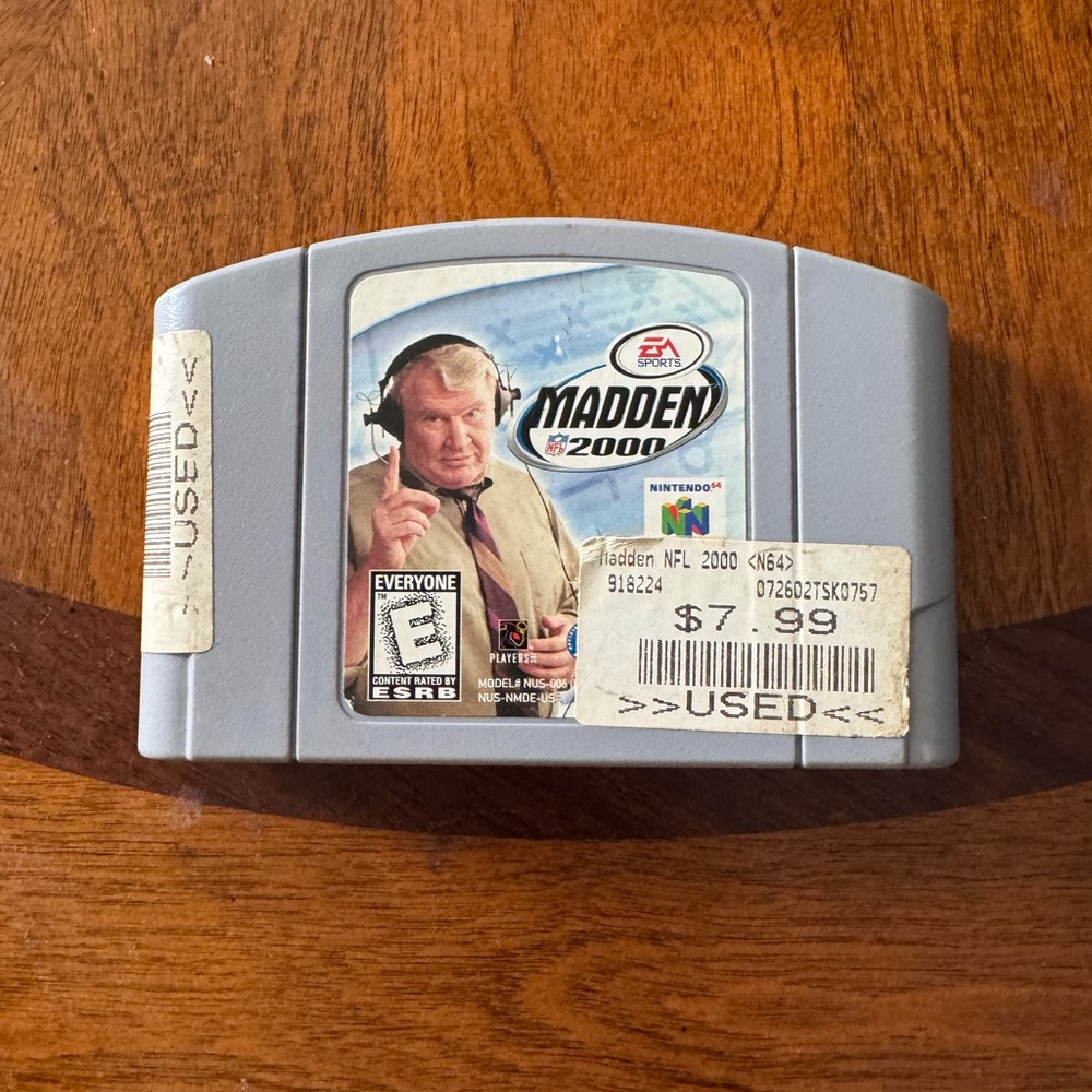 Madden NFL 2000 N64 Game